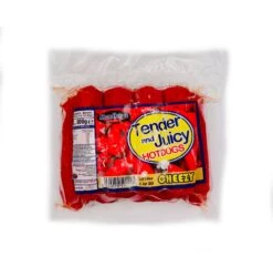 Mandheys Tender & Juicy Cheesy Pork Hotdogs (30g*16Pcs) 500g (Frozen)