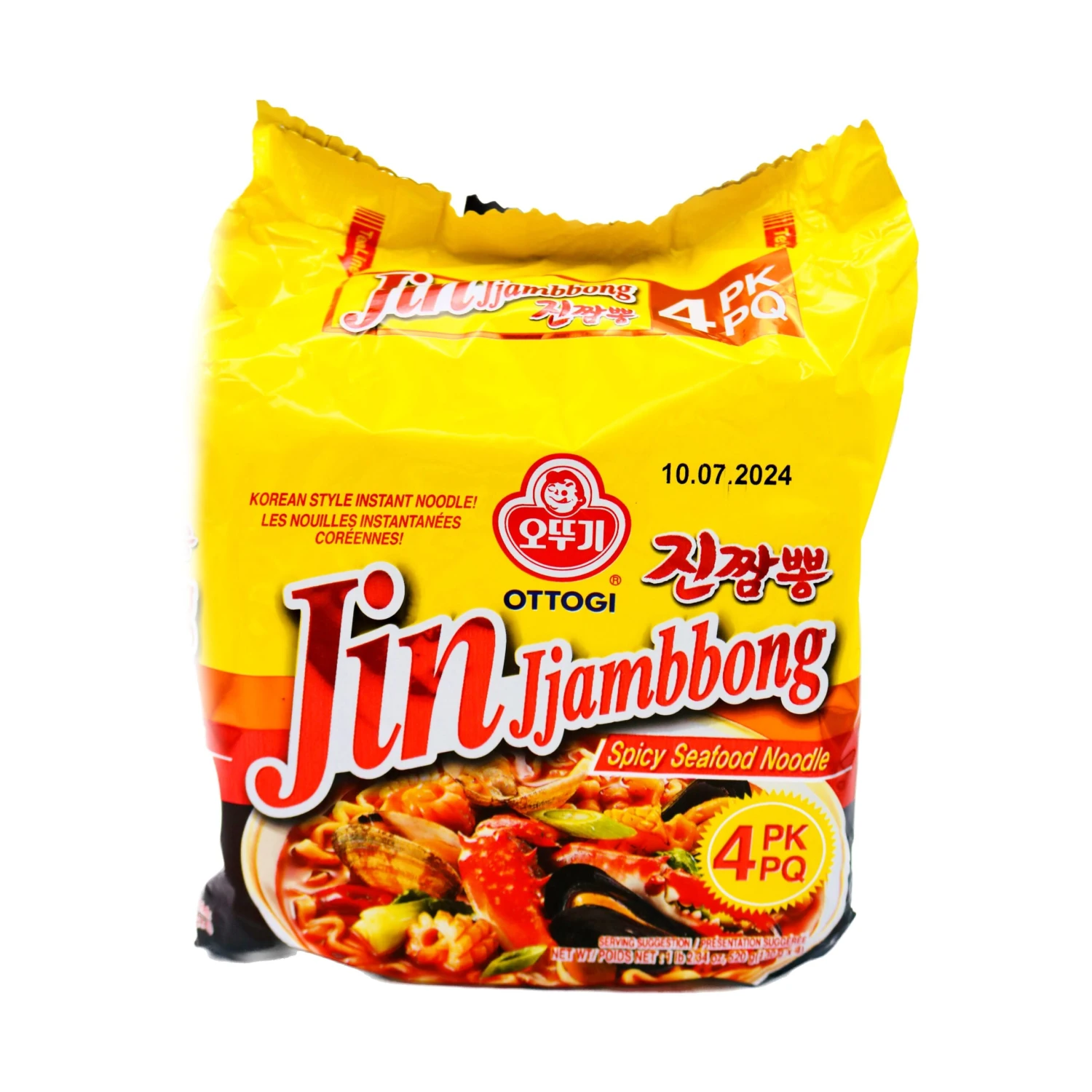 Ottogi Jin Jjambbong Ramen (Champong) (130g*4Packs) 520g 3 Ottogi Jin Jjambbong Ramen (Champong) (130g*4Packs) 520g