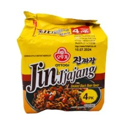 Ottogi Jin Jjajang Ramen Smoked Black Bean Flavour (135g* 4 Packs) 540g