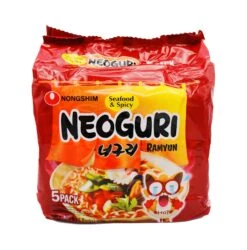 Nongshim Neoguri Ramyun Seafood & Spicy (120g*5Packs) 600g