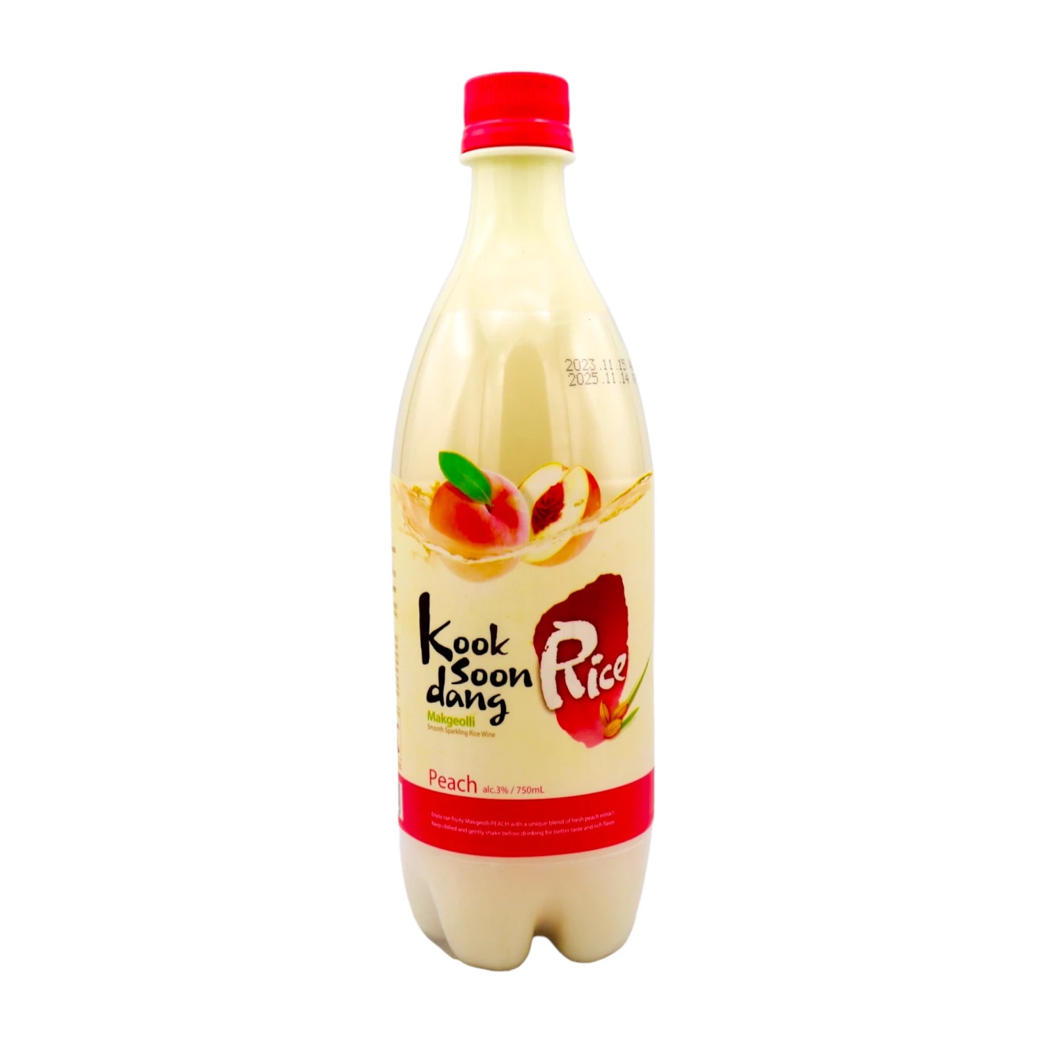 Kooksoondang Rice Makgeolli - Peach Flavour (Alc. 3% Vol.) 750ml 3 Kooksoondang Rice Makgeolli - Peach Flavour (Alc. 3% Vol.) 750ml