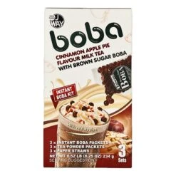 J WAY Brown Sugar Boba Cinnamon Apple Pie Flavour Milk Tea (3 Set) 234g