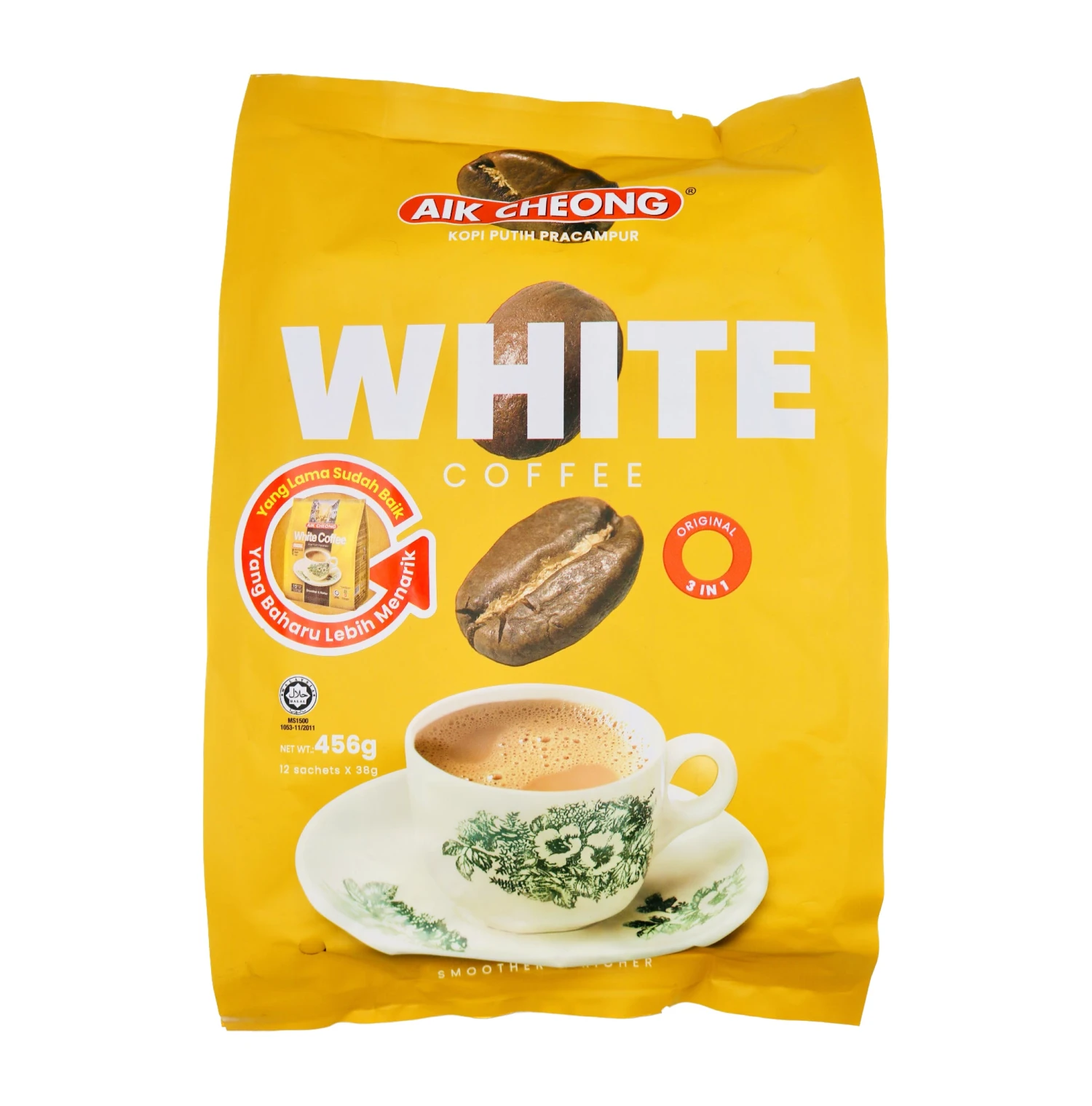 AIK Cheong White Coffee Original 3 In 1 (38g*12 Sachets) 456g 3 AIK Cheong White Coffee Original 3 In 1 (38g*12 Sachets) 456g