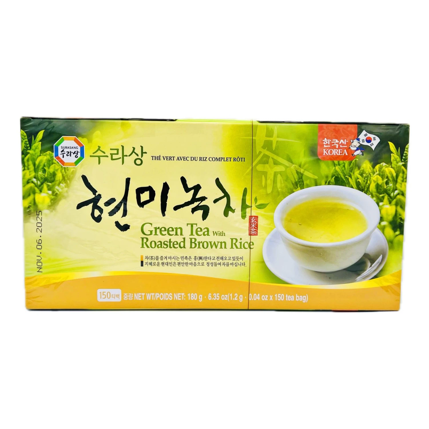 Surasang Green Tea With Roasted Brown Rice (1.2g*150 Tea Bag) 180g 3 Surasang Green Tea With Roasted Brown Rice (1.2g*150 Tea Bag) 180g