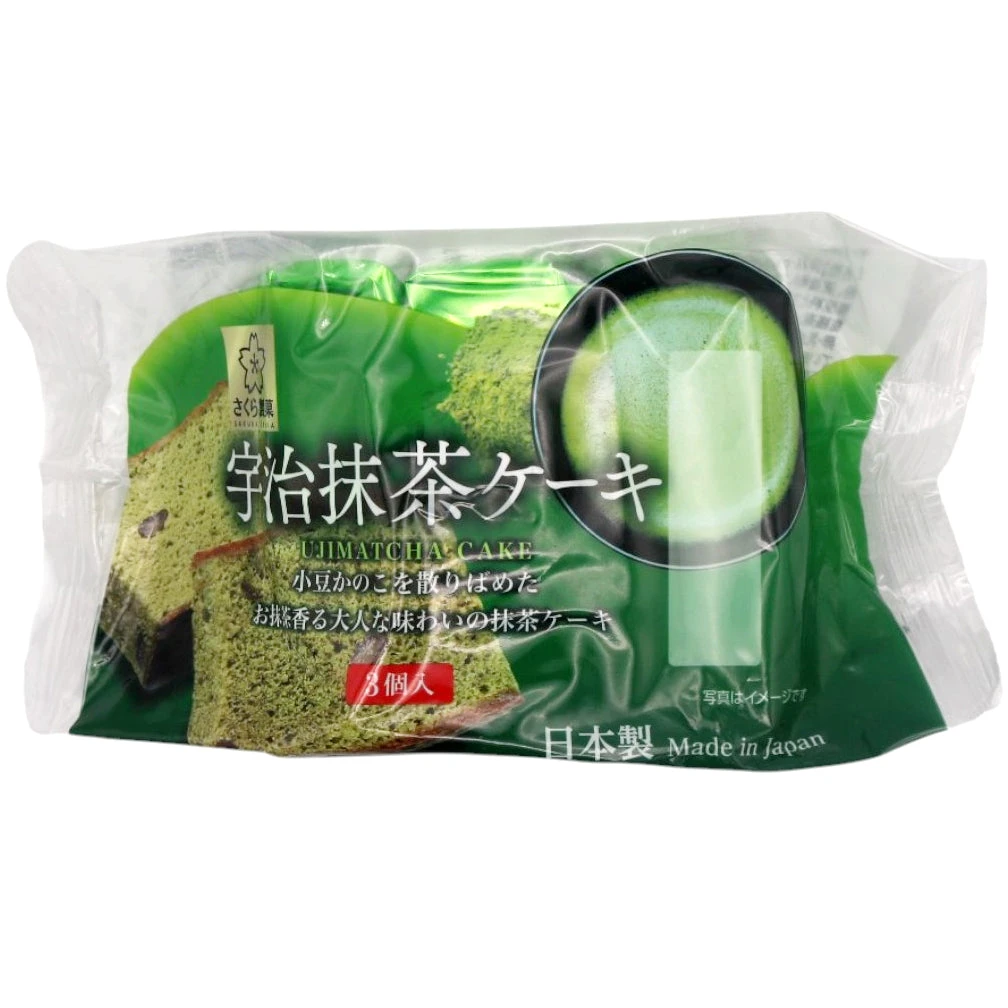 Sakura Uji-Matcha Cake (3pcs) 120g 2 Sakura Uji-Matcha Cake (3pcs) 120g