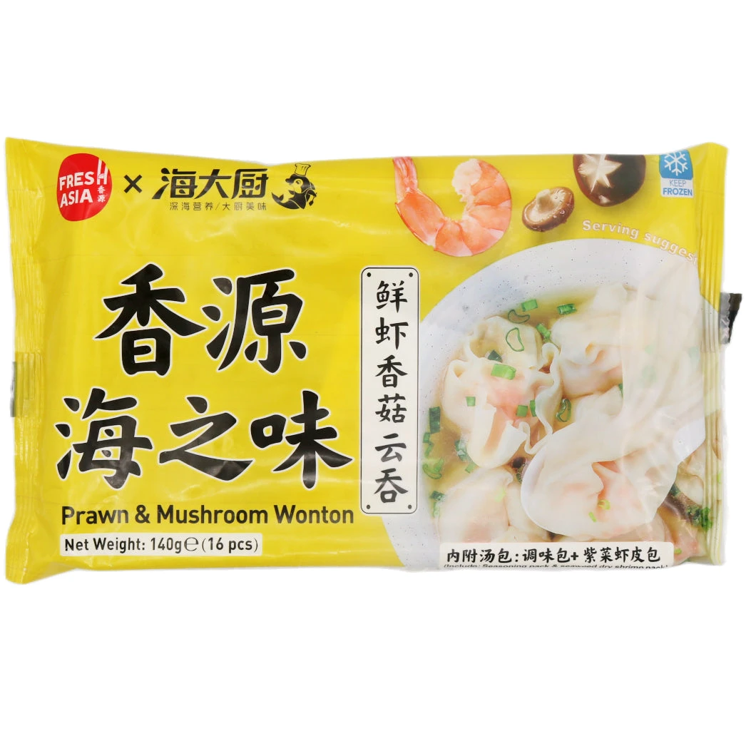 Fresh Asia Foods Prawn & Mushroom Wonton (16pcs) 140g (Frozen) 3 Fresh Asia Foods Prawn & Mushroom Wonton (16pcs) 140g (Frozen)