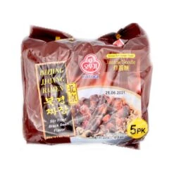 Ottogi Beijing Jjajang Ramen (Stir Fried Black Bean Flavour) (Pack Of 5) 675g (5x135g) (B.B.D 28.05.2025)