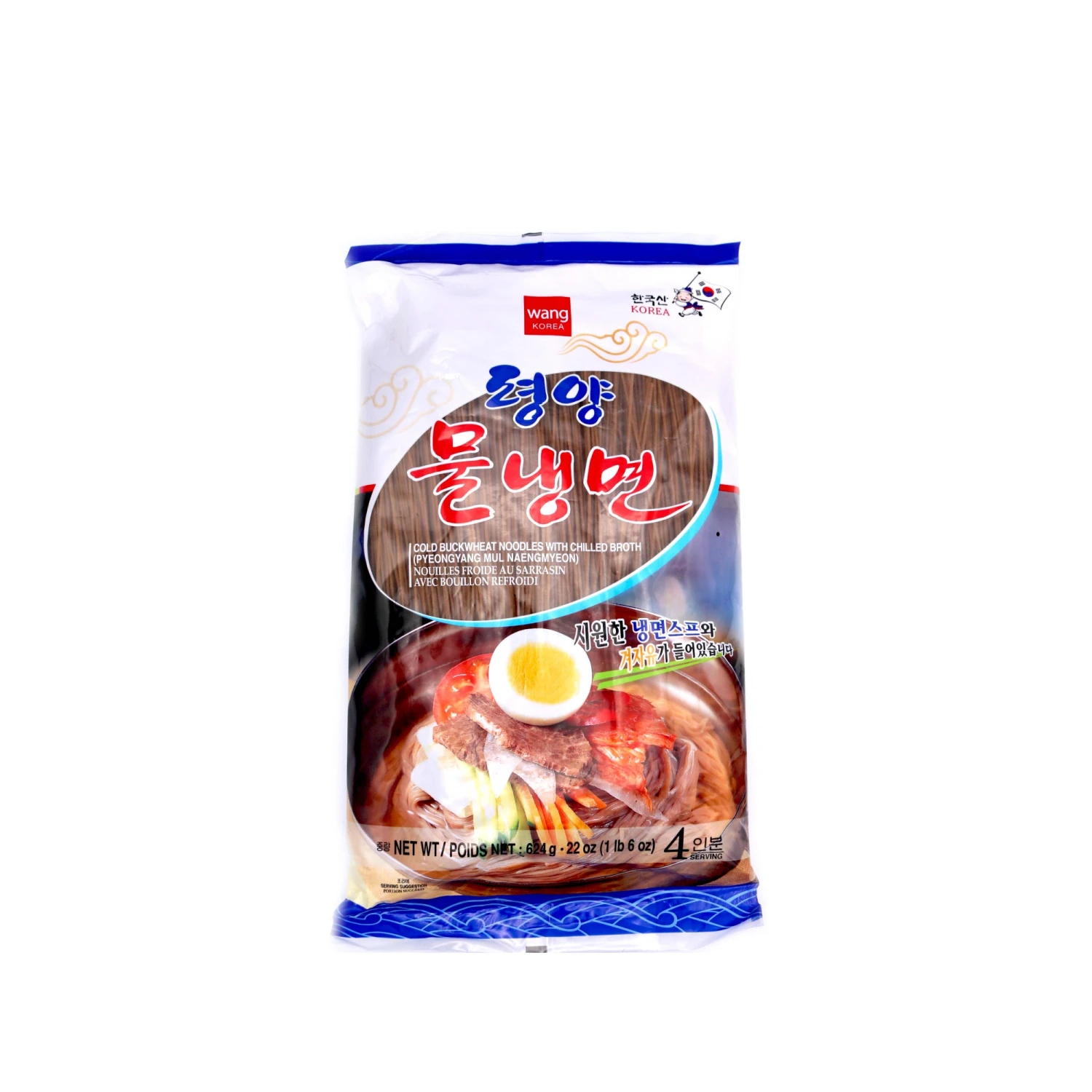 Wang Korea Cold BuckwheatpNoodles With Cold Broth (Pyung Yang Naeng Myun) (110004) 624g (4 Servings) 3 Wang Korea Cold BuckwheatpNoodles With Cold Broth (Pyung Yang Naeng Myun) (110004) 624g (4 Servings)