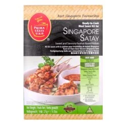 Prima Taste Singapore Satay Kit Sweet And Savoury Peanut Based Kebab 275g