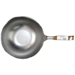 Carbon Steel London Wok - 12 Inch Flat Bottom