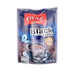 Fitne Instant Black Coffee Mix- Zero Sugar (with Coenzyme Q10) (10x5g Sachets) 50g