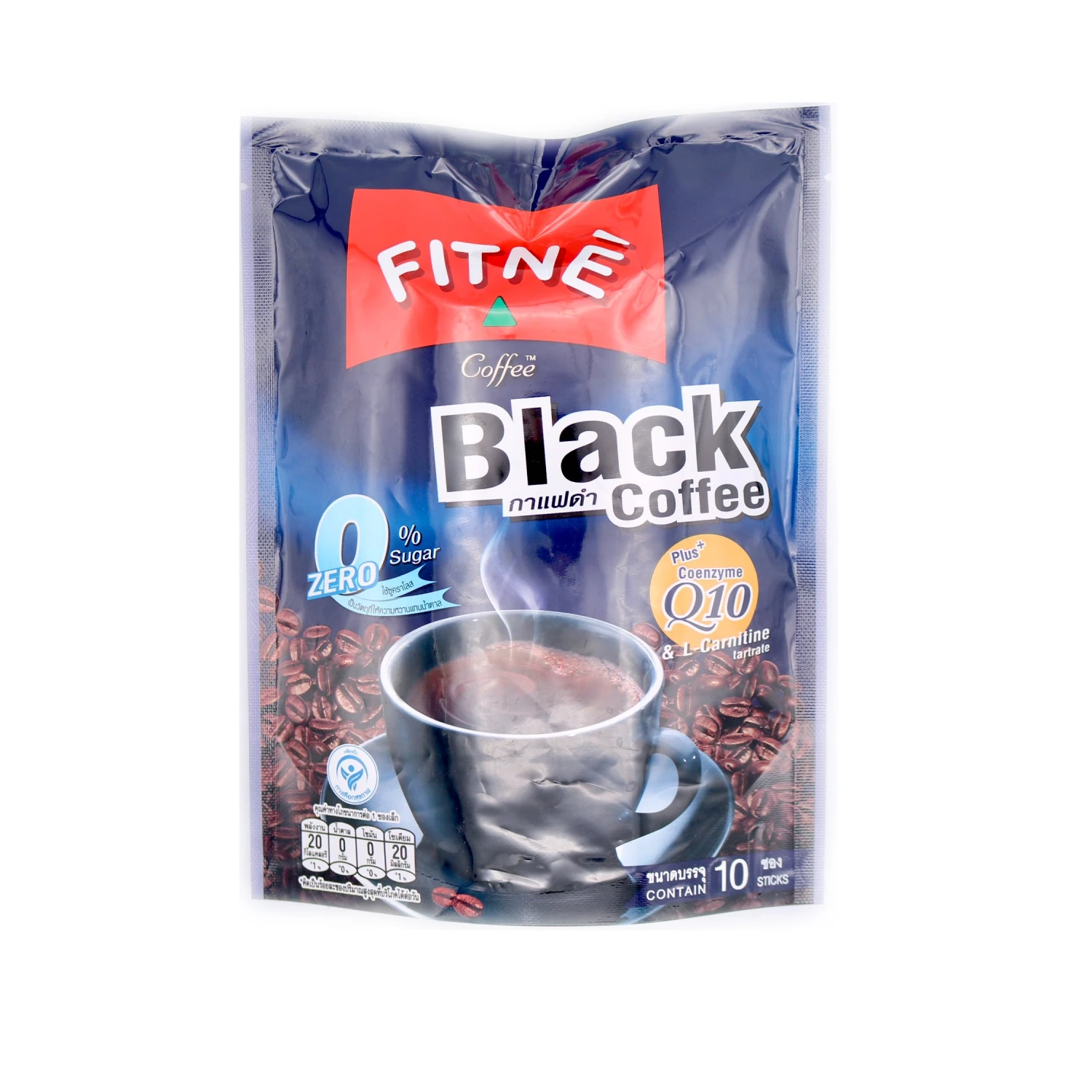 Fitne Instant Black Coffee Mix- Zero Sugar (with Coenzyme Q10) (10x5g Sachets) 50g 3 Fitne Instant Black Coffee Mix- Zero Sugar (with Coenzyme Q10) (10x5g Sachets) 50g