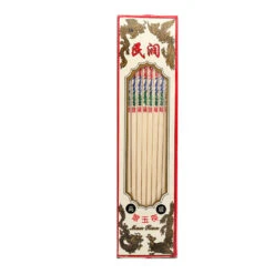 Longevity Pattern Red Melamine Chopsticks - 27cm (10 Pairs)