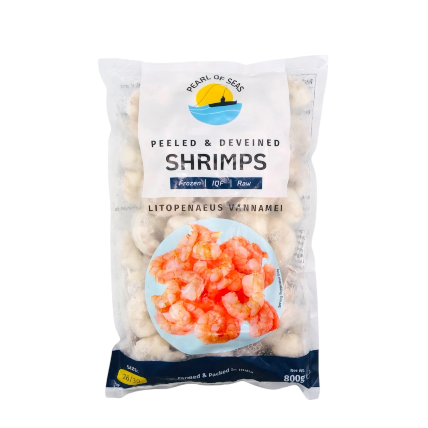 Pearl Of Seas Peeled & Deveined Shrimps (Size 26/30) 800g (Frozen) 3 Pearl Of Seas Peeled & Deveined Shrimps (Size 26/30) 800g (Frozen)