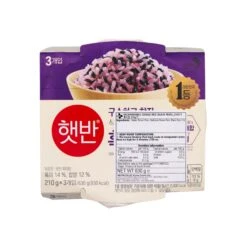 CJ Microwavable Cooked Rice (Black Pearl)(210g*3Pcs) 630g