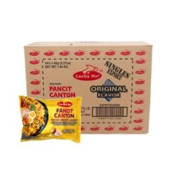 Box Of Lucky Me! Brand Pancit Canton Chow Mein Instant Noodles (Original Flavour) (24Packs*60g) (B.B.D 06.06.2025)