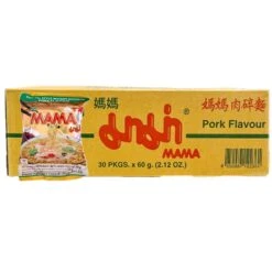 Box Of MAMA Pork Flavour Instant Noodles (30 Packets X 60g)
