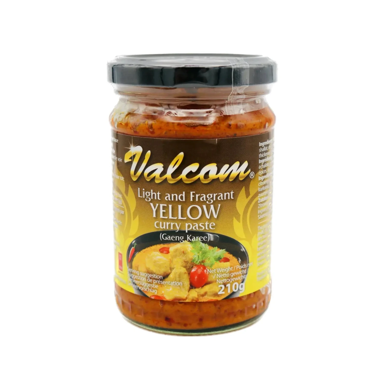 Valcom Light And Fragrant Yellow Curry Paste (Gaeng Karee) 210g 3 Valcom Light And Fragrant Yellow Curry Paste (Gaeng Karee) 210g
